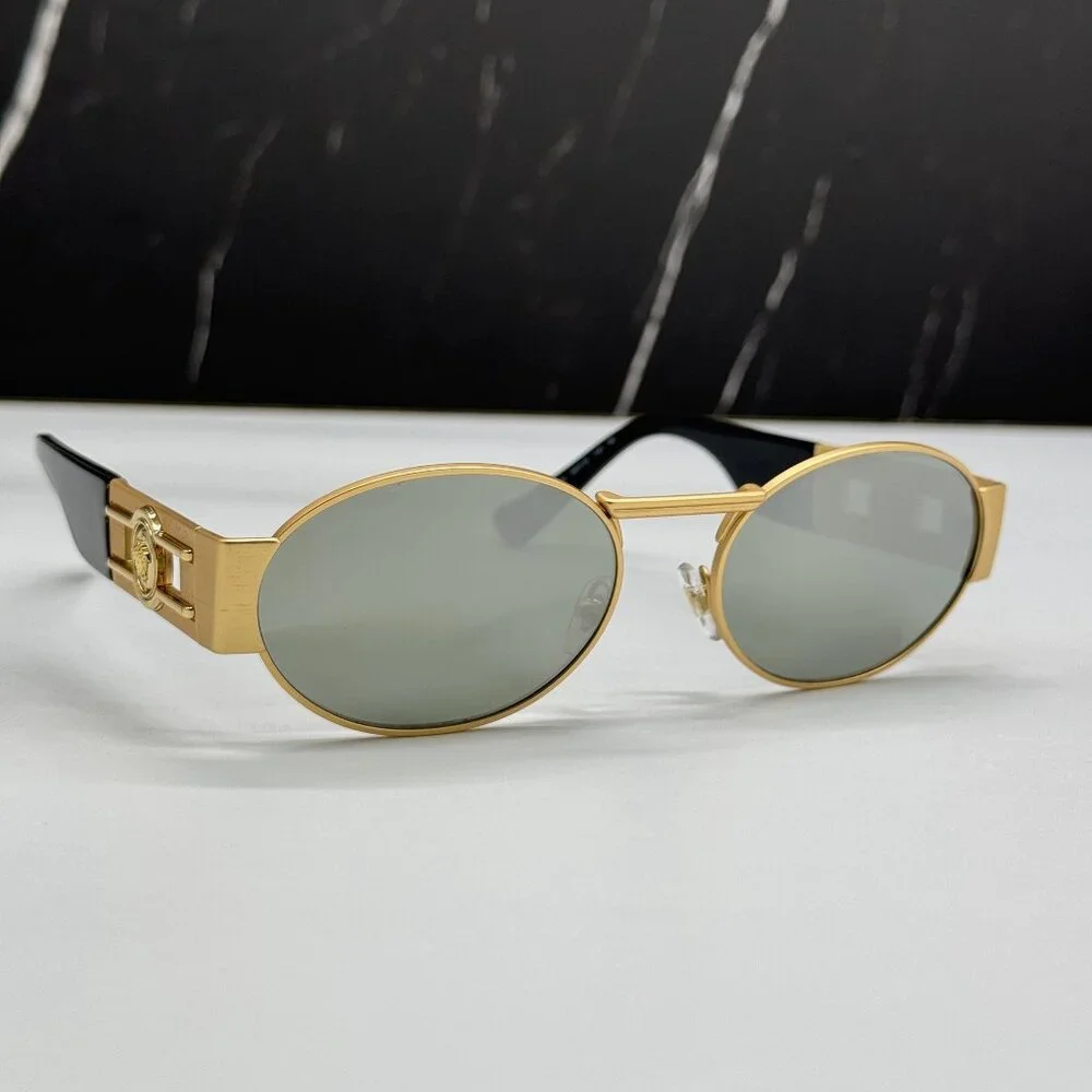 NEW VERSACE VE2264 1002/30 SUNGLASSES MOD 2264 GOLD UNISEX VERSACE VE2264 100230